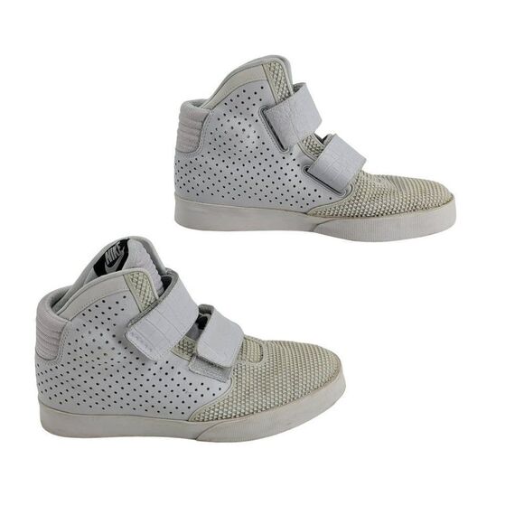 Nike‎ Men's Flystepper 2K3 Hi-top Sneakers 9.5 Pure Platinum Gray 677473-002 - Picture 3 of 12